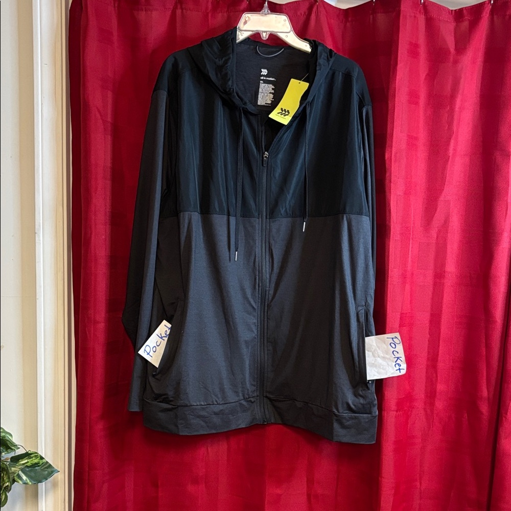 All in Motion Black Windbreaker Jacket